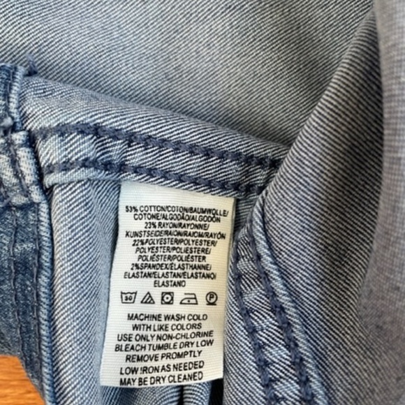 FREE PEOPLE Modern Femme Denim Mini Skirt Sz 4 - Picture 5 of 5